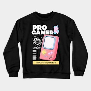 Coffee Gaming Pro Gamer Pro Coffee Drinker Crewneck Sweatshirt